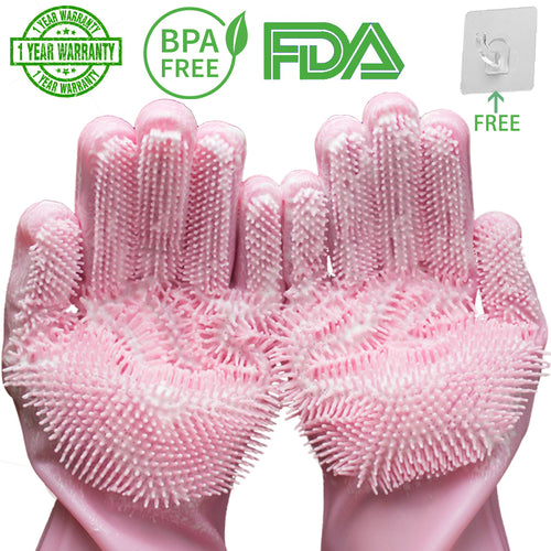 SILICONE DISH WASHING GLOVES