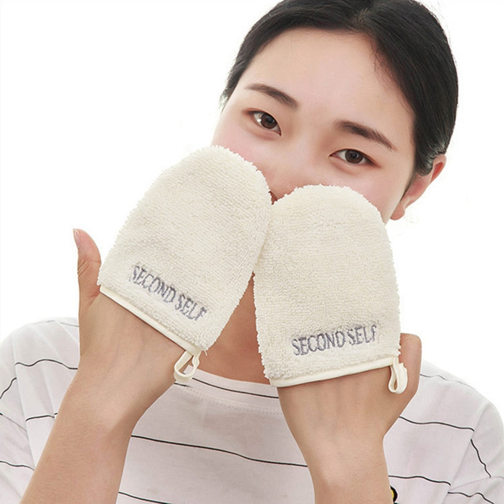 1Pc Beauty Makeup Remover Soft Fiber Gloves